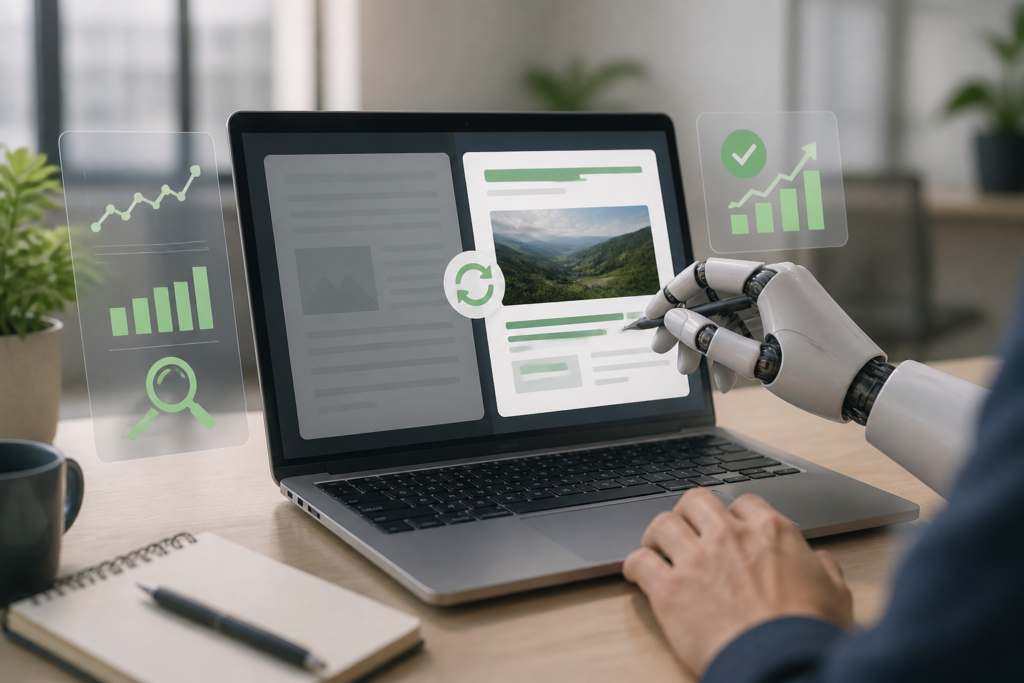 AI WordPress SEO plugin for content refresh