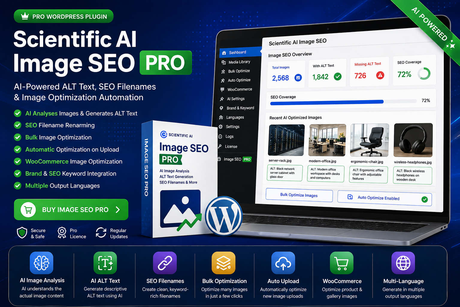 Scientific AI Image — WordPress Image SEO Plugin, AI ALT Text Generator, WooCommerce Image SEO, Automatic ALT Text WordPress