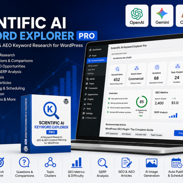 Scientific AI Keywor — WordPress Image SEO Plugin, AI ALT Text Generator, WooCommerce Image SEO, Automatic ALT Text WordPress