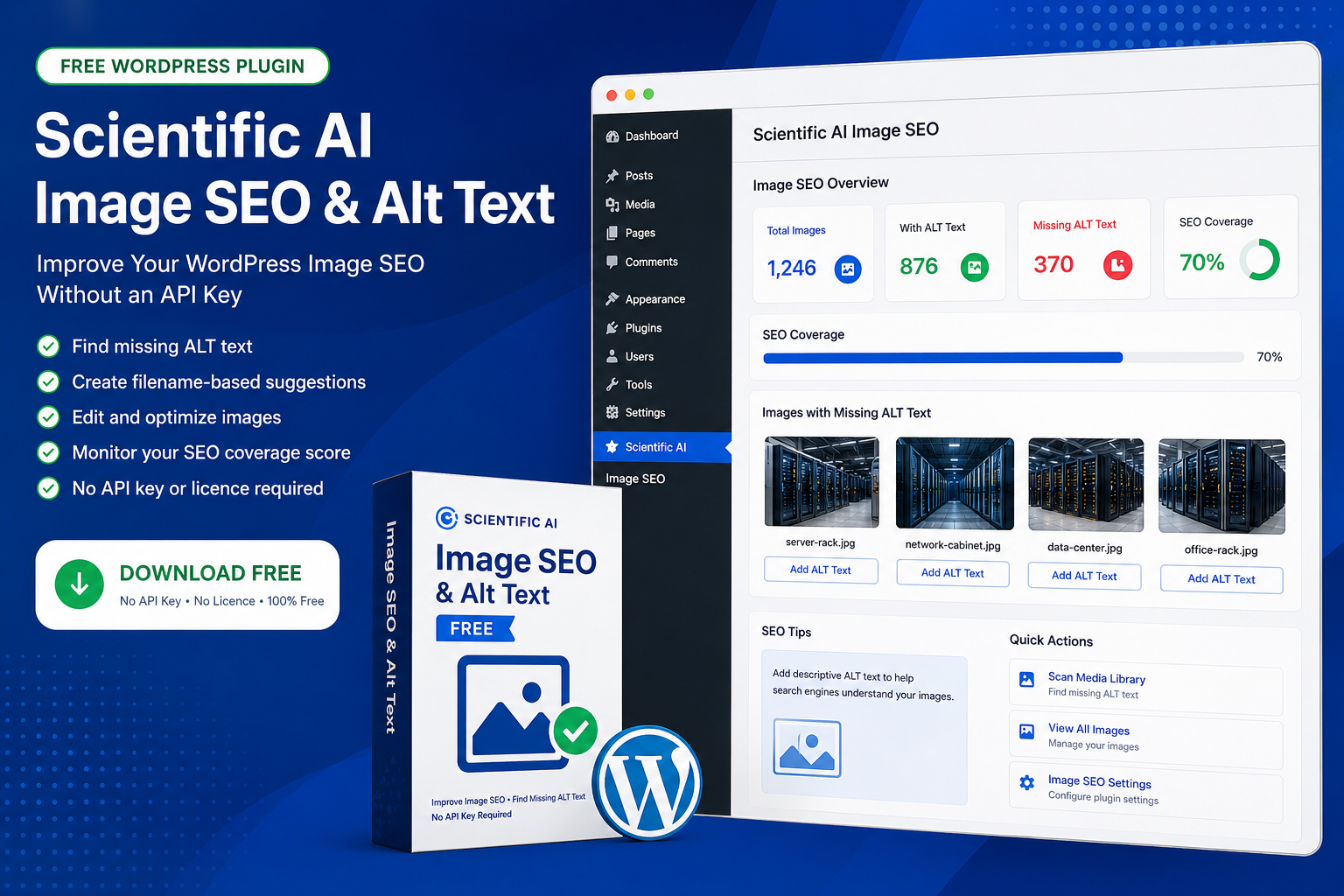 WordPress Image SEO — WordPress Image SEO Plugin, AI ALT Text Generator, WooCommerce Image SEO, Automatic ALT Text WordPress