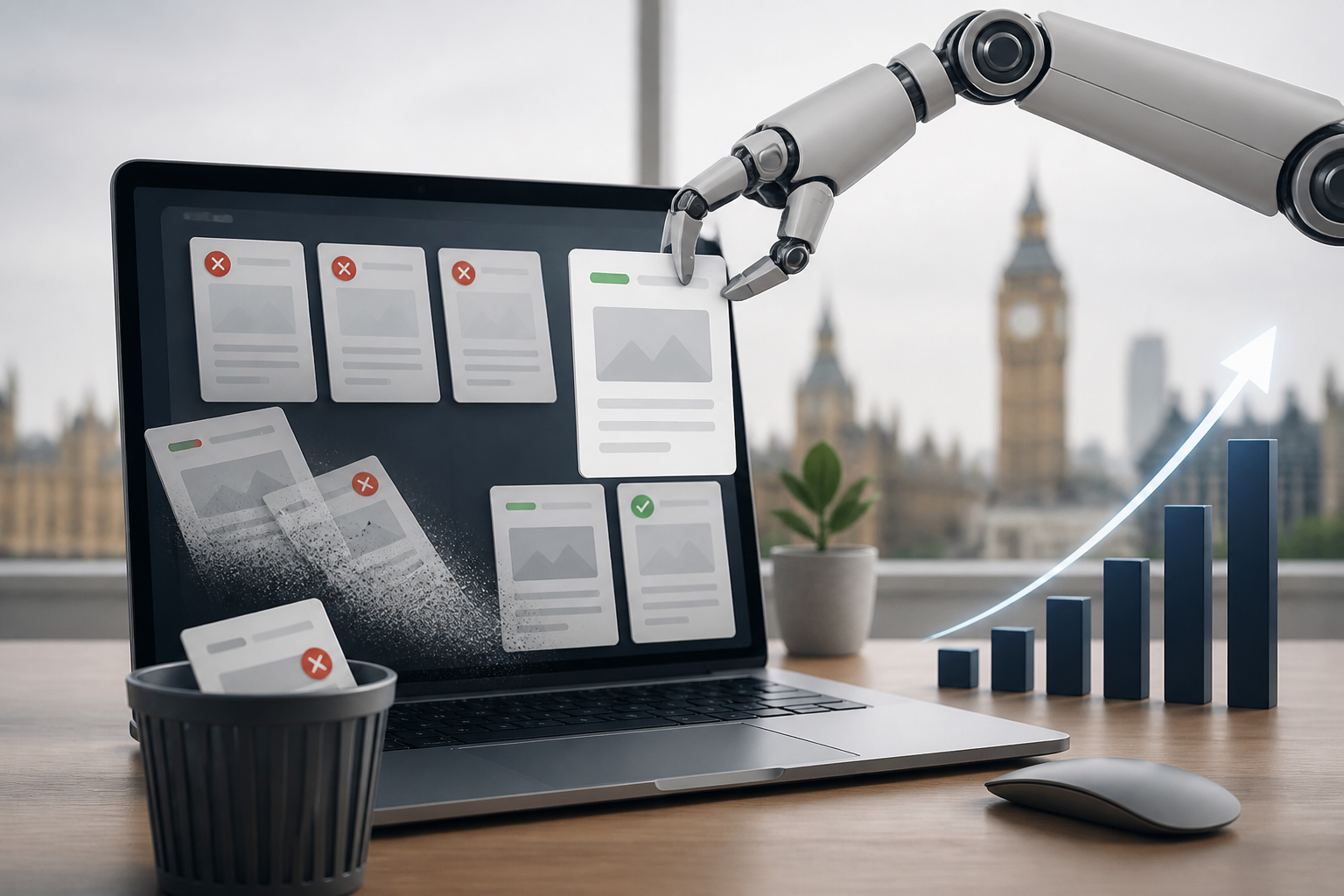 AI WordPress SEO plugin for content pruning